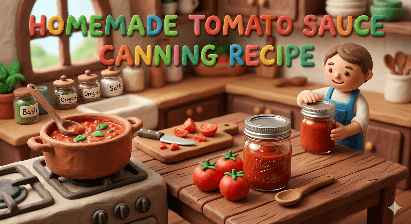 Tomato Sauce Canning Recipe: How to Can Homemade Tomato Sauce Safely with Water Bath and Pressure Canning